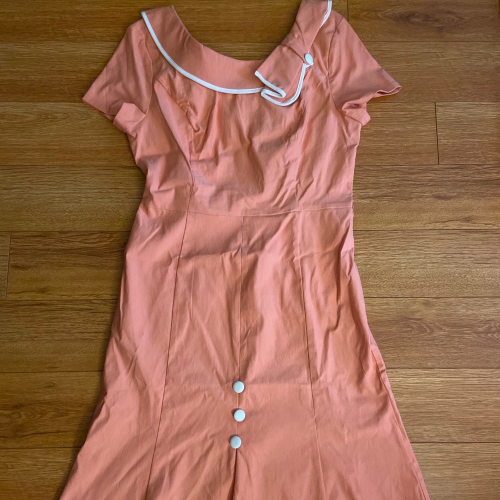 NWT Voodoo Vixen Peach Trumpet Hem Pencil Dress
